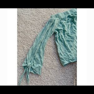 off-shoulder flowy top